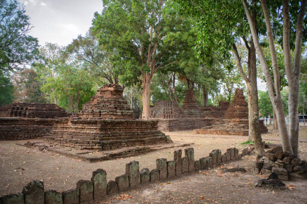 istock Ancient pagoda in Kamphaeng Phet Historical Park ,THailand 1297589158