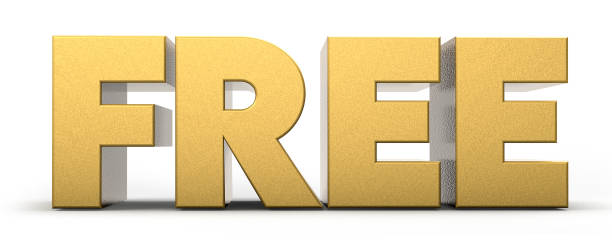 istock Free word made from realistic gold isolated on white background. 3d illustration. 1297589251