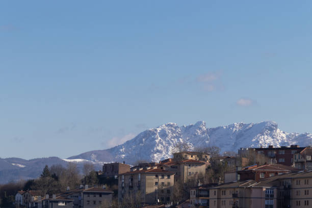istock A snow topped mountain near a town 1297592393