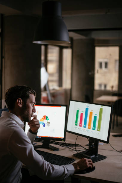 istock Businessman making businessplan. 1297592522