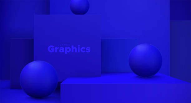 ilustrações de stock, clip art, desenhos animados e ícones de modern studio space. - blue ball