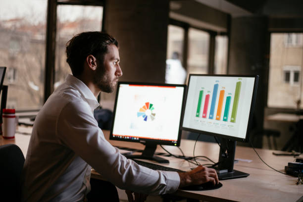 istock Businessman making businessplan. 1297592998
