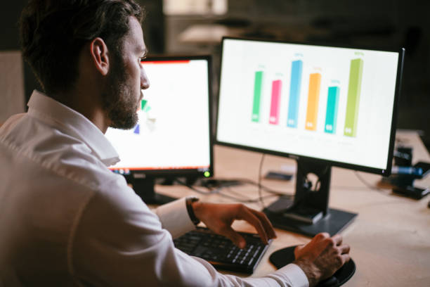 istock Businessman making businessplan. 1297593000
