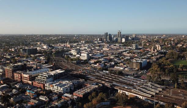 istock Aerial views of Melbourne skyline 1297593083
