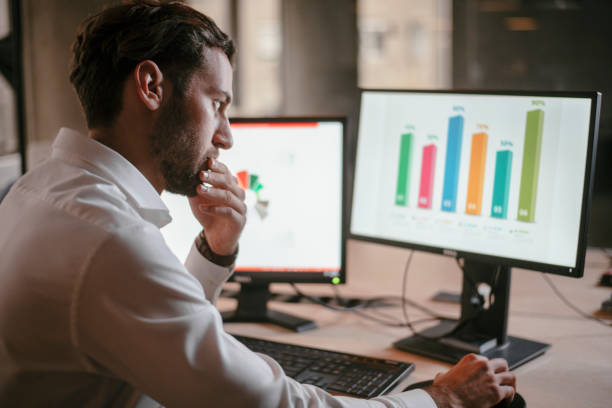 istock Businessman making businessplan. 1297593353
