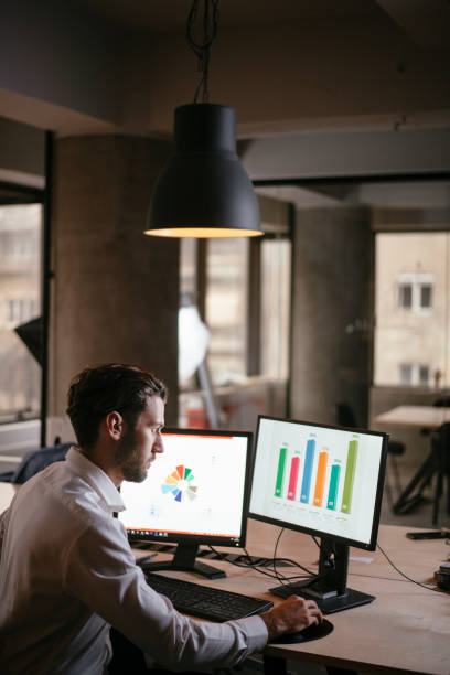 istock Businessman making businessplan. 1297594068