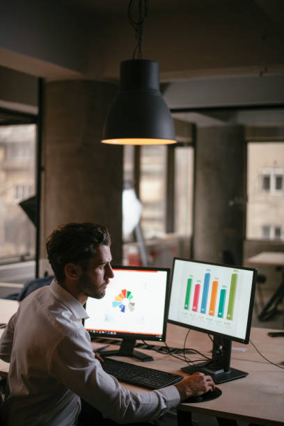istock Businessman making businessplan. 1297594444
