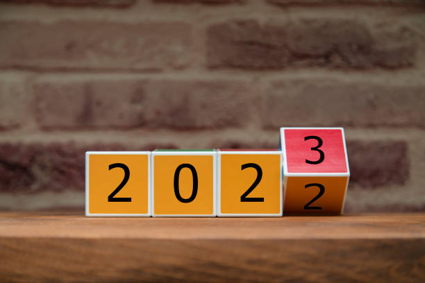 2022 to 2023 2022 to 2023 written on wooden blocks. 2023 2022 stock pictures, royalty-free photos & images