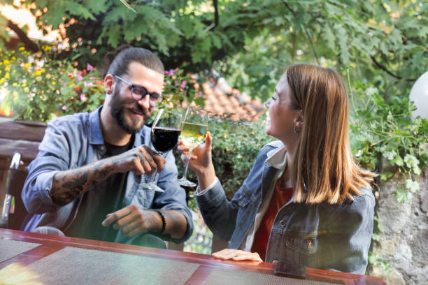 istock Couple on a Valentine's Day date 1297603665