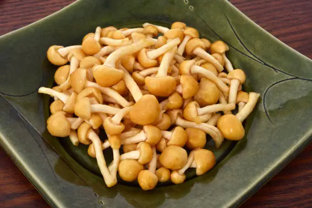Nameko Mushrooms  on the plate