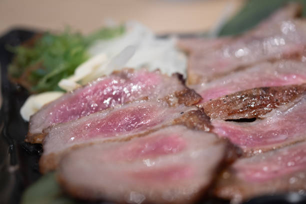 istock Japanese grilled beef steak. Selective focus 1297614447