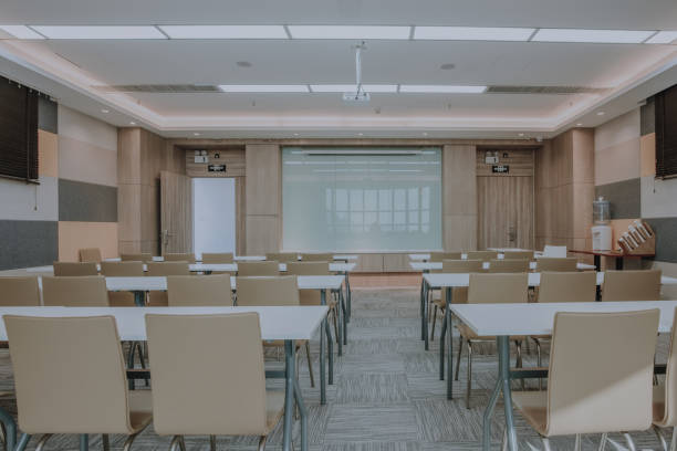 istock Comfortable, spacious, bright and tidy meeting room 1297623560