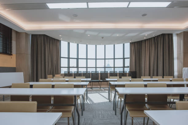 istock Comfortable, spacious, bright and tidy meeting room 1297624128