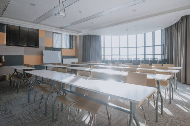 istock Comfortable, spacious, bright and tidy meeting room 1297624206