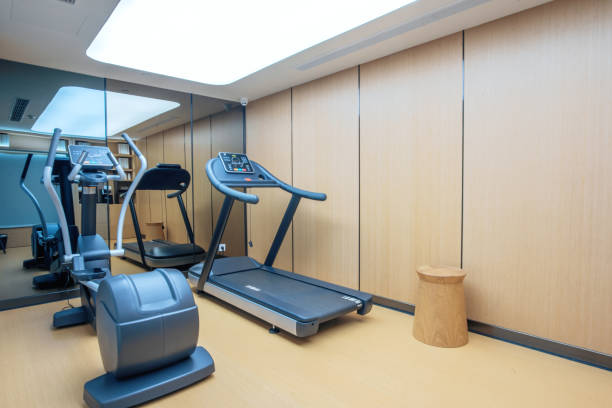 istock Comfortable and tidy indoor gym 1297626128