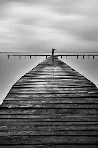 istock Ballerina performing on the pier 1297626157