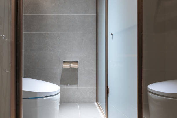 istock Clean and comfortable white toilet 1297626195