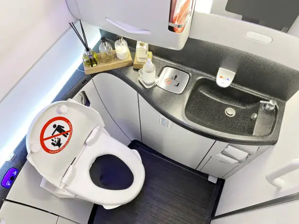 Photo of Business Class airplane toilet