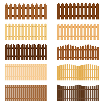 Set of fences, vector illustration