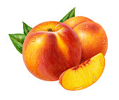 Peaches, Leaves and Wedge