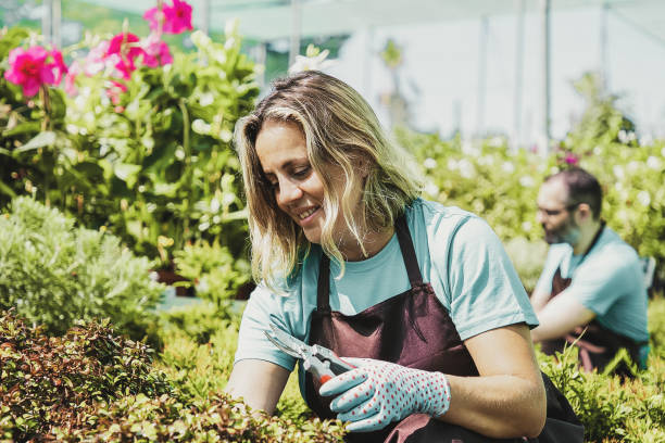 istock Happy woman working in garden 1297632940