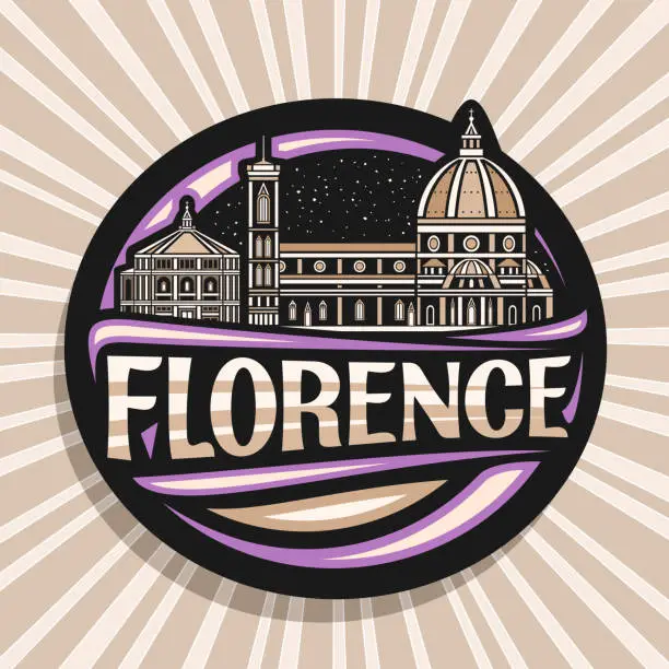 Vector illustration of Vector sign for Florence