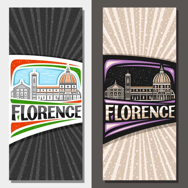 Vector illustration of Vector vertical layouts for Florence