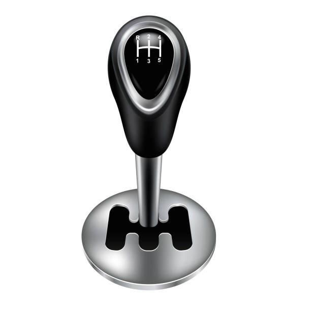 ilustrações, clipart, desenhos animados e ícones de alavanca 3d gearshift detalhada realista. vetor - gearshift handle isolated objects car