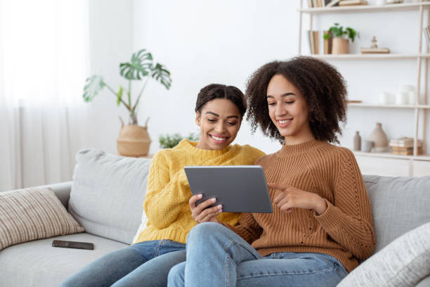 istock Online chat, modern shopping and video call at home during covid-19 lockdown 1297636026