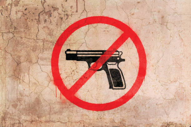 gun violence gang policja strzelaniny broni palnej wzornik graffiti wall art - gun control gun crime vector stock illustrations