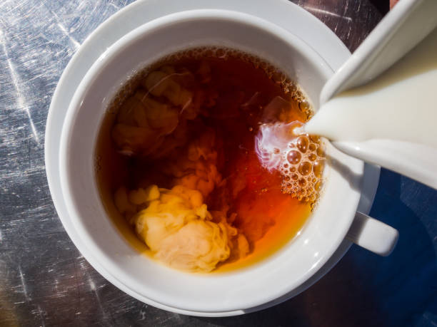 tè della cornovaglia - cornish cream tea foto e immagini stock