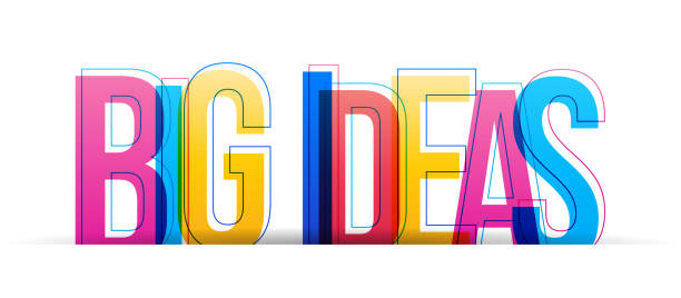 istock Creative overlapped letters of the 'Big Ideas' inscription 1297642936