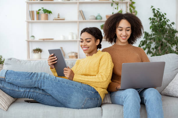 istock Relax and work together, with gadgets at home during covid-19 lockdown 1297644482