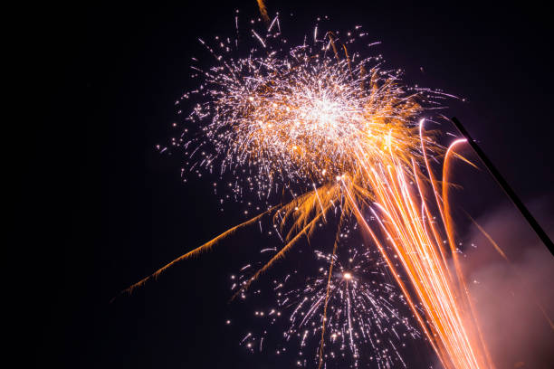 istock Various views of glittering fireworks 1297644692