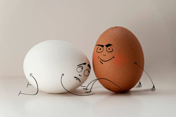 istock White and brown testicles show emotions towards each other 1297644789