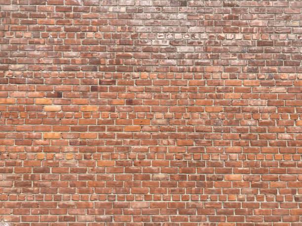 Old wall with brown bricks stock photo