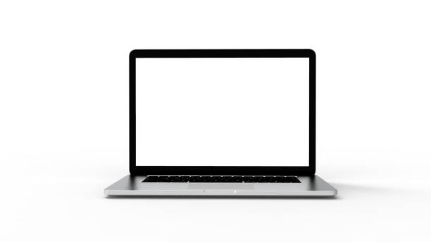 istock Modern laptop  isolated on white background with clipping path. 3D Illustration. 1297650962