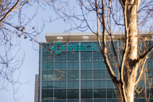 South San Francisco California, USA - January 20, 2020: Newly built Merck research facility located at  213 E Grand Ave in South San Francisco supporting over 300 scientists focused on exploratory biology through early clinical development.