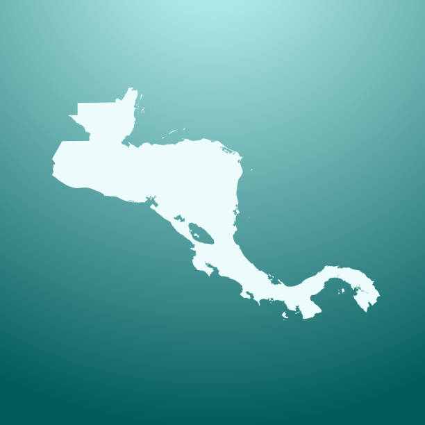 карта центральной америки - центральная америка stock illustrations