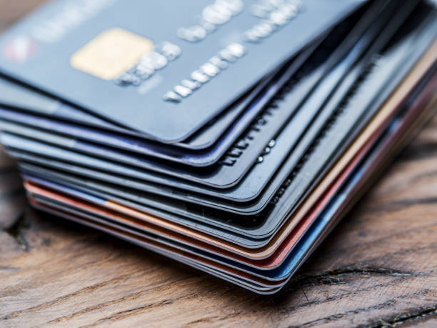 Credit cards. Financial business background. stock photo