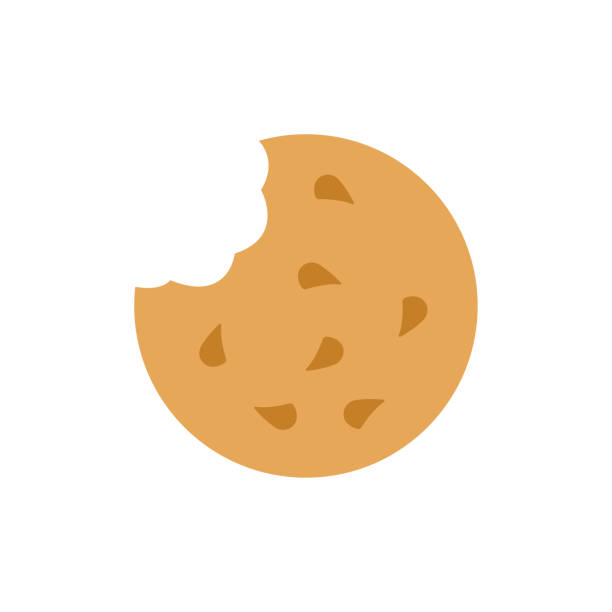 ugryziony cookies na białym tle, ilustracja wektorowa - chocolate chip cookie cookie preparing food chocolate stock illustrations
