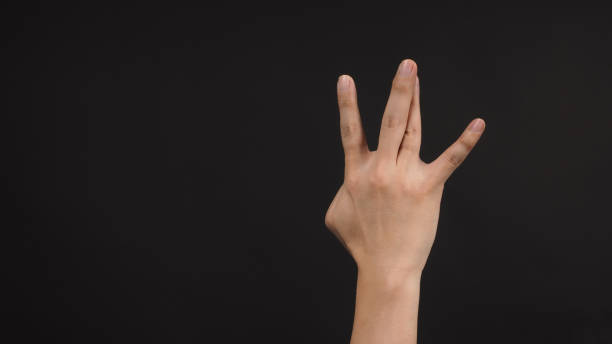 istock Hip-hop west coast hand sign on black background. 1297656419