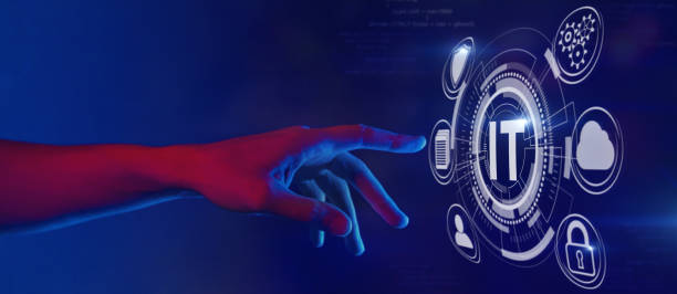 istock Hand touching IT-button inscription, information technology (IT) and digital transformation concept 1297657660