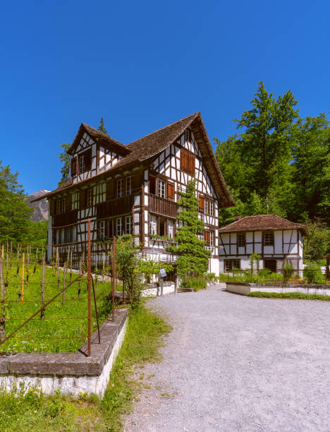 バレンベルクの古い農家。素晴らしい夏の風景。 - swiss culture european alps house brienz ストックフォトと画像