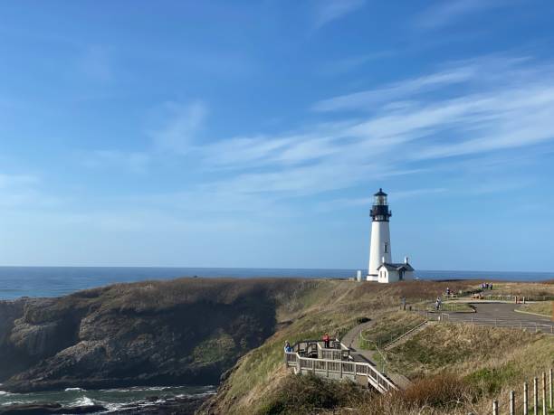 istock Long shot of a lighthouse on the coast 1297669199