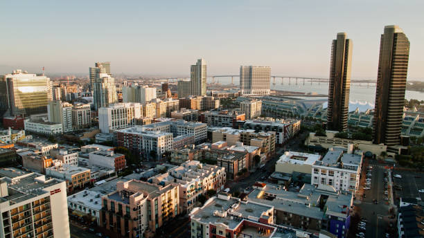 istock Downtown San Diego at Dusk - Aerial 1297684359