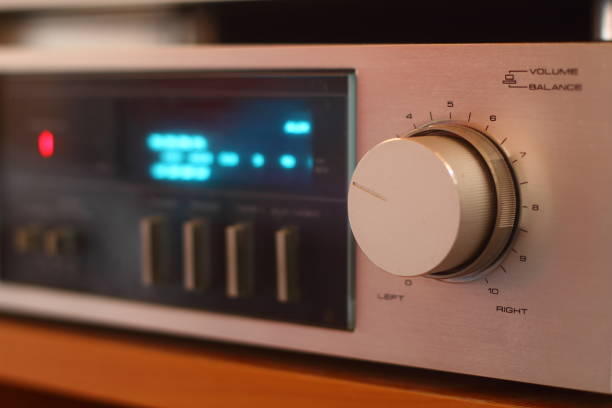 istock Detail of an amplifier volume button. 1297685376