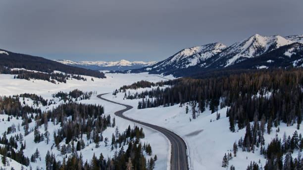 istock Empty Road in Bridger-Teton National Forest 1297686925