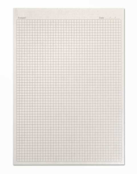 Blank note paper isolated on white background. Checkered notebook. Blank note paper isolated on white background. Checkered notebook. graph paper photos stock pictures, royalty-free photos & images