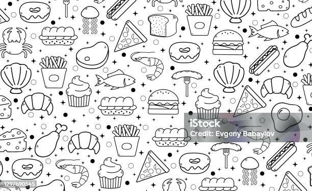 Seamless pattern with bath accessories - shampoo, rubber duck, loofah,  soap, cream, towel, toothpaste, toothbrush. Vector hand-drawn illustration  in doodle style. Perfect for print, wrapping paper. 10838704 Vector Art at  Vecteezy